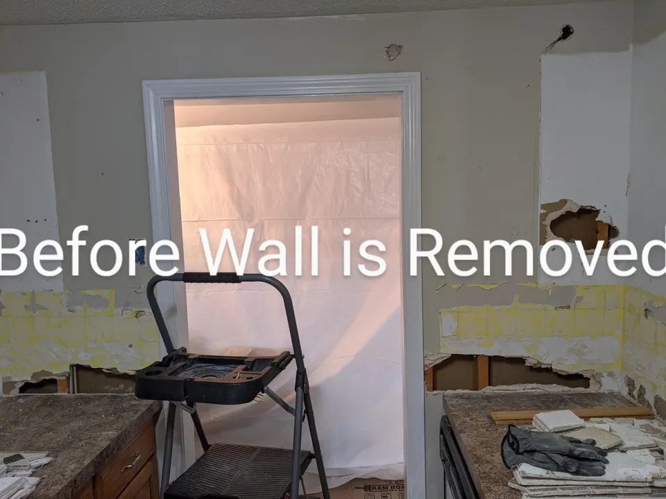 Before the wall was removed.